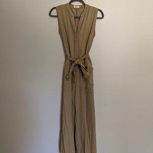 Olive 3/4 Length Jumpsuit